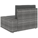 vidaXL Salon de jardin 9 Pièces Résine tressée Gris
