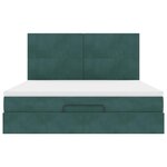vidaXL Cadre de lit ottoman avec matelas vert foncé 160x200 cm velours