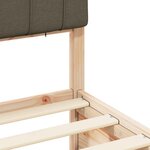 vidaXL Cadre de lit avec tête de lit rembourrée Taupe 90 x 190 cm