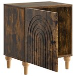 vidaXL Cabinet de chevet 2 Pièces Chêne fumé 43 x 34 5 x 50 cm
