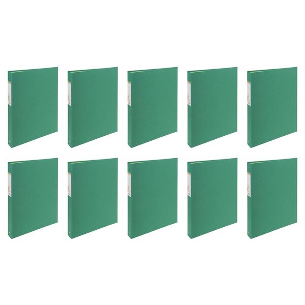 Classeur rembordé papier 4 anneaux 30mm Forever - A4  vert foncé x 10 EXACOMPTA
