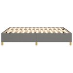 vidaXL Cadre de lit Gris foncé 140x190 cm Tissu