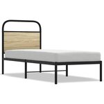 vidaXL Cadre de lit sans matelas 75x190cm chêne sonoma bois ingénierie