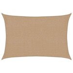 vidaXL Voile d'ombrage 160 g/m² Taupe 2x2 5 m PEHD