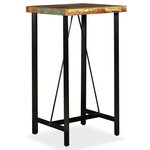 vidaXL Table de bar Bois de récupération massif 60x60x107 cm