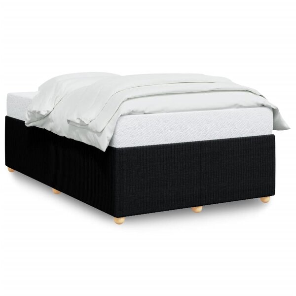 vidaXL Cadre de lit noir 120x190 cm tissu