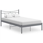 vidaXL Cadre de lit sans matelas gris métal 120x200 cm