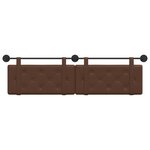 vidaXL Tête de lit suspendue Marron Simili cuir