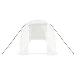 vidaXL Serre avec cadre en acier blanc 16 m² 8x2x2 m