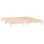 vidaXL Cadre de lit à LED sans matelas 200x200 cm bois massif