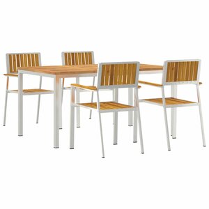 vidaXL Ensemble de repas extérieur 5 Pièces