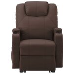 Vidaxl fauteuil releveur inclinable marron similicuir