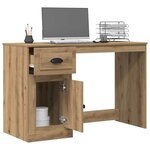 vidaXL Bureau Chêne artisanal 50 x 115 x 75 cm Bois d'ingénierie
