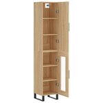 vidaXL Buffet haut Chêne sonoma 34 5x34x180 cm Bois d'ingénierie