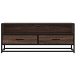 vidaXL Meuble TV chêne marron 100x34 5x40cm bois d'ingénierie et métal