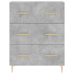 vidaXL Buffet haut Gris béton 69 5x34x180 cm Bois d'ingénierie