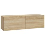 vidaXL Meubles TV muraux 2Pièces chêne sonoma 100x30x30cm bois ingénierie