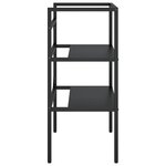 vidaXL Cadre de lavabo de salle de bain Noir 59x38x83 cm Fer