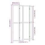 vidaXL Cloison de séparation 4 panneaux blanc bois de paulownia massif