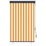 vidaXL Store roulant d'extérieur 100x250 cm Blanc et orange