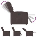 vidaXL Fauteuil inclinable marron foncé tissu