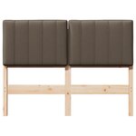 vidaXL Tête de lit capitonnée Marron et Taupe 120 cm Pin massif