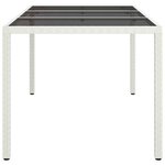 vidaXL Table de jardin Blanche 150x90x75 cm Poly Rattan