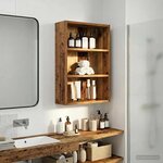 vidaXL Armoire murale de salle de bain Bois ancien 40 x 16 x 62 5 cm