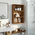 vidaXL Armoire murale de salle de bain Bois ancien 40 x 10 x 60 5 cm