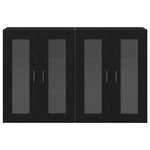 vidaXL Meubles muraux 2 pièces Chêne Noir 69 5 x 34 x 90 cm en bois reconstitué
