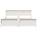 vidaXL Cadre de lit Blanc 180 x 200 cm Bois massif en pin