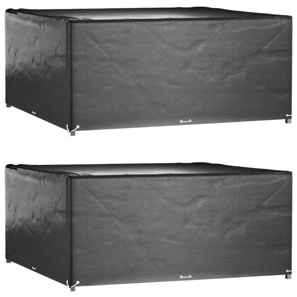 vidaXL Housses de salon de jardin 2 Pièces 16 œillets 250x250x90 cm carré