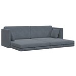 vidaXL Canapé Lit 2-en-1 Gris Sombre 213x144x60 cm Velours