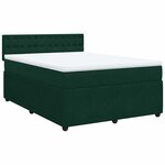 vidaXL Sommier à lattes de lit et matelas Vert foncé 160x200cm Velours