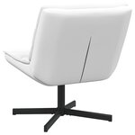 vidaXL Chaise pivotante Blanc 63 x 75 x 76 cm Faux cuir