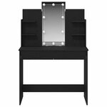 vidaXL Table de Toilette Chêne noir 96 x 40 x 142 cm Bois d'ingénierie