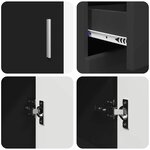 vidaXL Buffet FLORIN Noir 88 5 x 30 5 x 73 cm Bois d'ingénierie