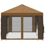 vidaXL Gazebo avec murs latéraux 6 x 3 m Beige Polyester et Acier 190