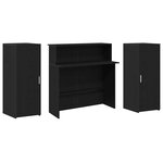 vidaXL Bureau de réception Chêne noir 180 x 50 x 103 5 cm Bois d'ingénierie
