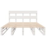 vidaXL Cadre de lit sans matelas blanc 120x200 cm bois de pin massif