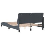 vidaXL Cadre de lit sans matelas gris foncé 120x200 cm velours