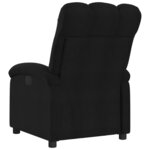 vidaXL Fauteuil inclinable en tissu noir