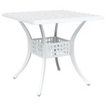 Ensemble de salle à manger de jardin 5 pièces vidaXL en aluminium blanc