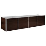 vidaXL Lit surélevé de jardin Marron 320x80x77 cm Acier galvanisé