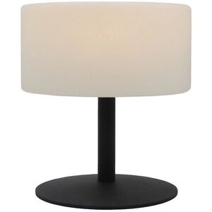 Lampe de table sans fil Atlas Rock 20 cm - Pied en acier - Gris - LED blanc chaud et blanc