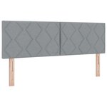 Lit box spring vidaXL avec matelas Gris clair 140x200 cm Tissu
