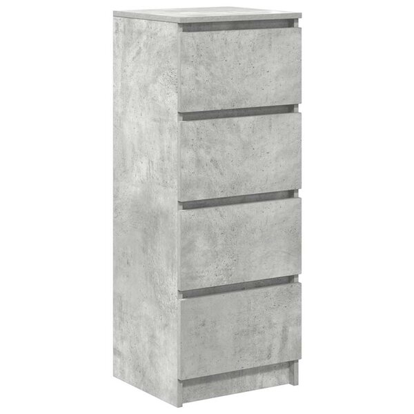 vidaXL Buffet gris béton 37 5x35x99 cm bois d'ingénierie