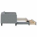 vidaXL Lit de jour avec gigogne et tiroirs sans matelas 80x200 cm