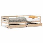 vidaXL Lit de jour avec tiroirs sans matelas 80x200 cm bois massif