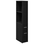 vidaXL Armoire de salle de bain étroite Chêne noir 22 x 41 x 135 cm